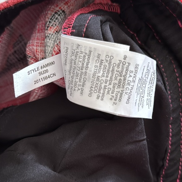 J. Crew | High-waisted Kickout Crop Pant in Palm-Print Grasscloth Pink/Black 12 - Picture 7 of 12